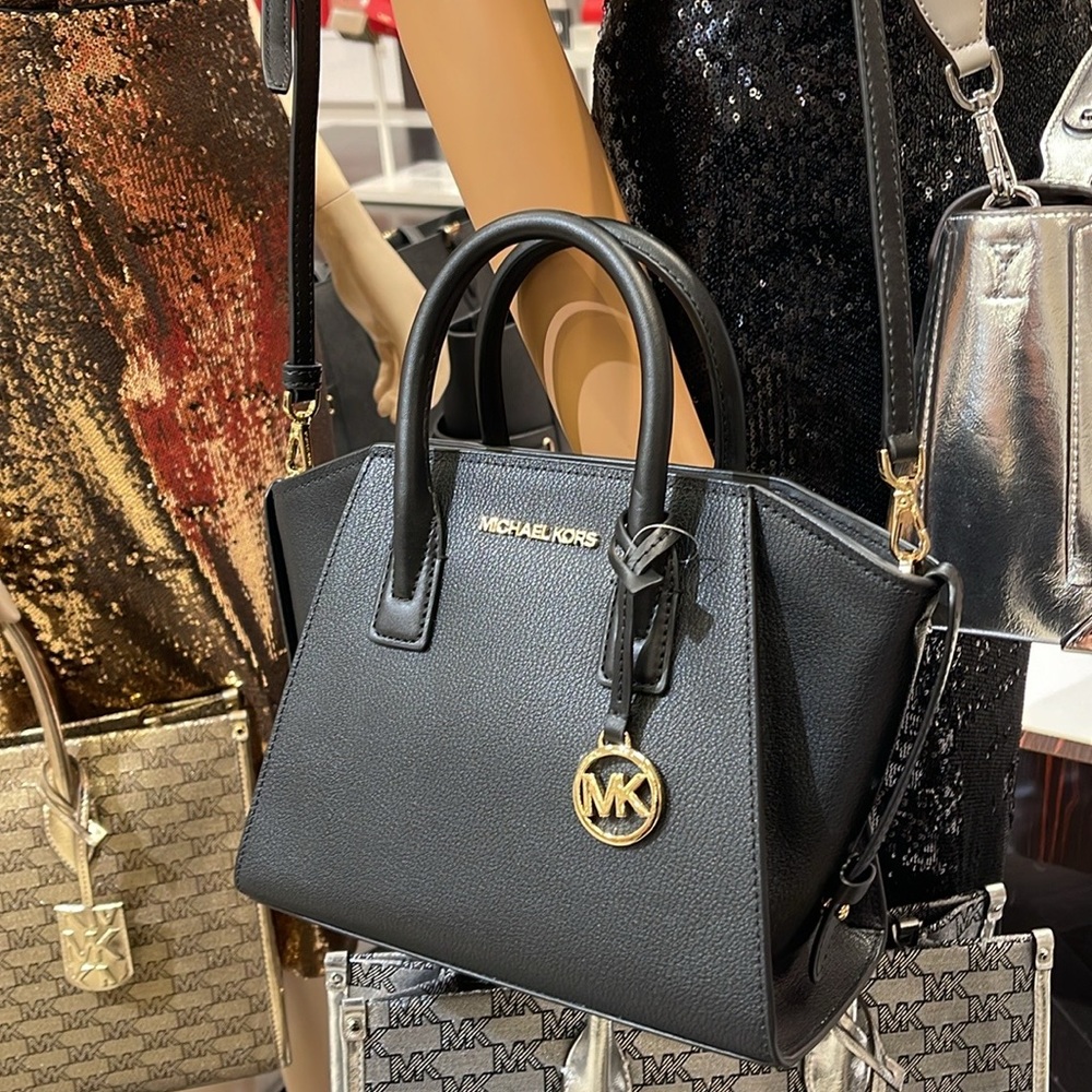 MICHAEL KORS
Avril Small Leather Top-Zip Satchel
COLOR: Black 
NWT - Picture 4 of 16